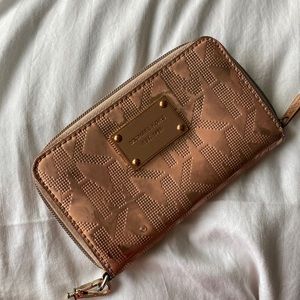 MK Wristlet Wallet Phone Case Rose Gold